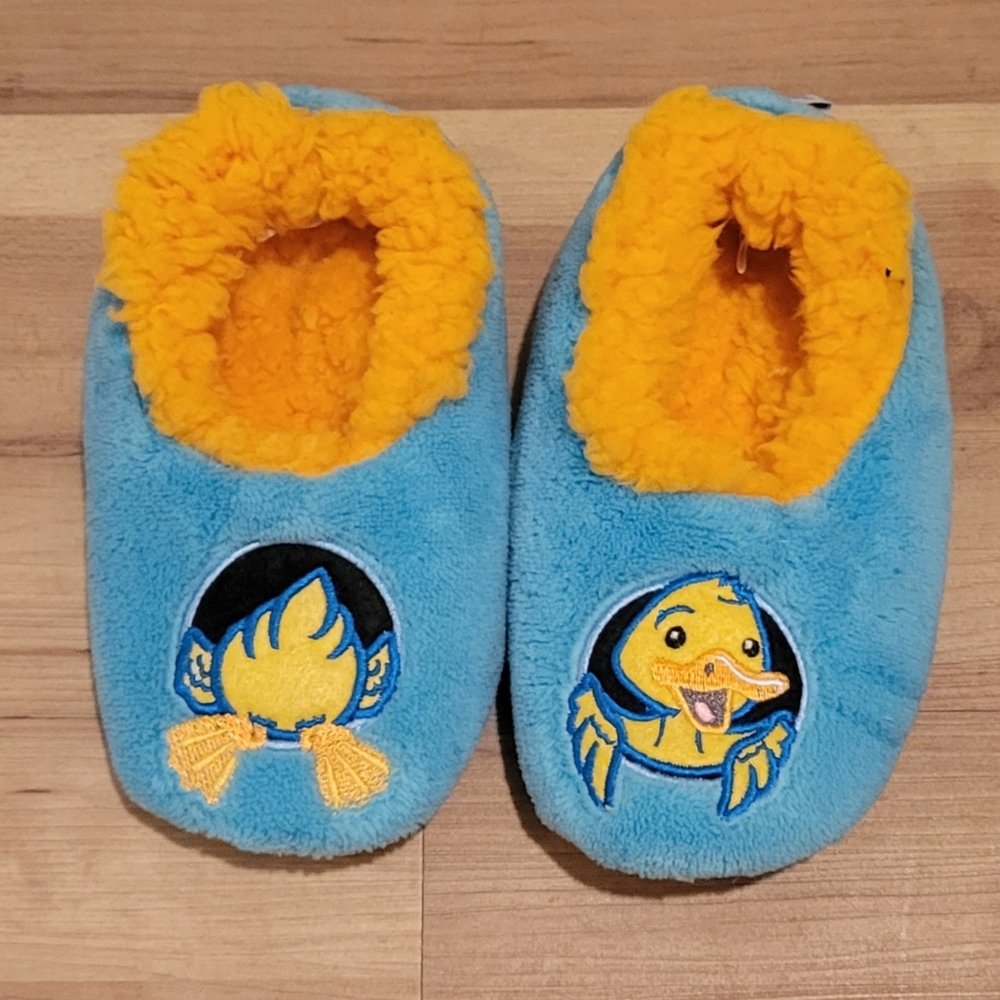 Snoozies Kids Fuzzy Slippers With Duck Design
